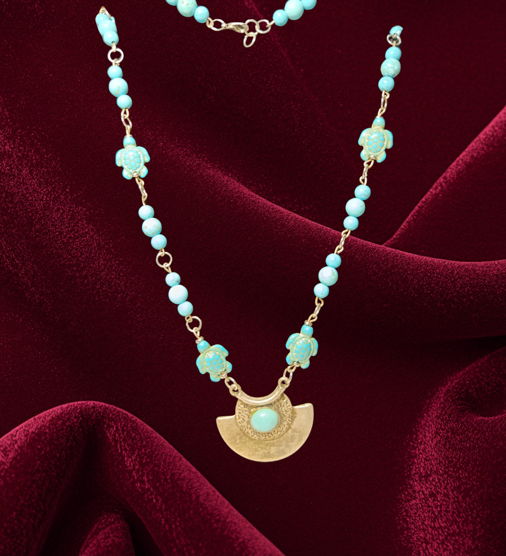 Collier « Les Tortues Bleues »