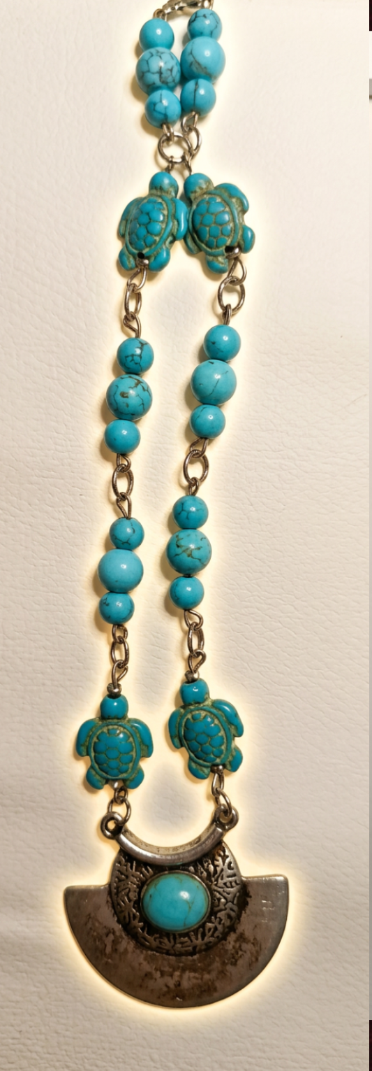 Collier « Les Tortues Bleues »