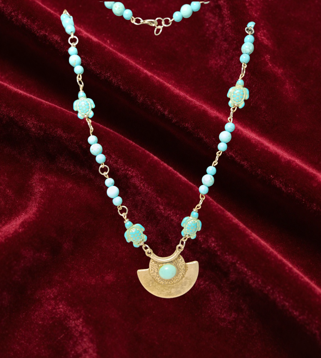 Collier « Les Tortues Bleues »