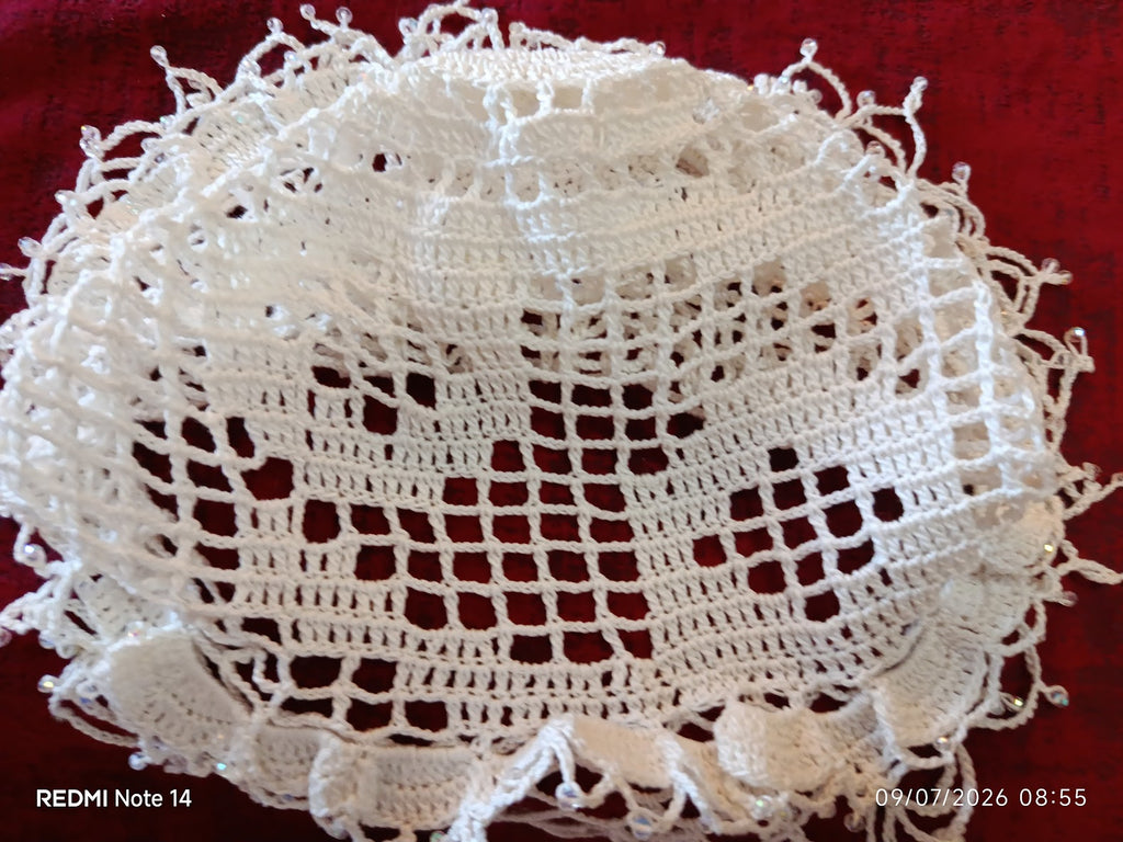Bonnet / Chapeau ajouré au crochet - Signe Astrologique "Cancer"