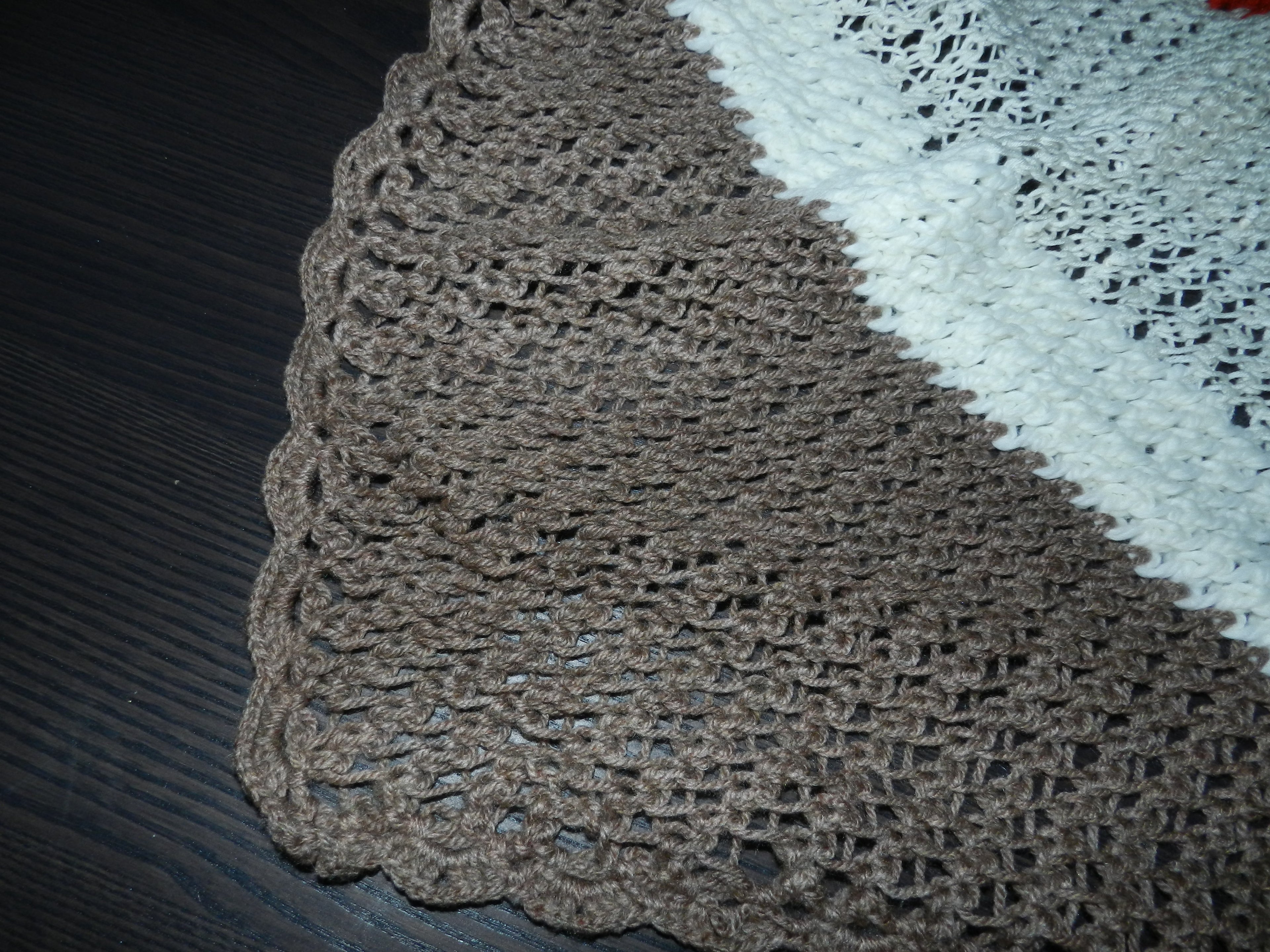 Châle Crochet Tricolore