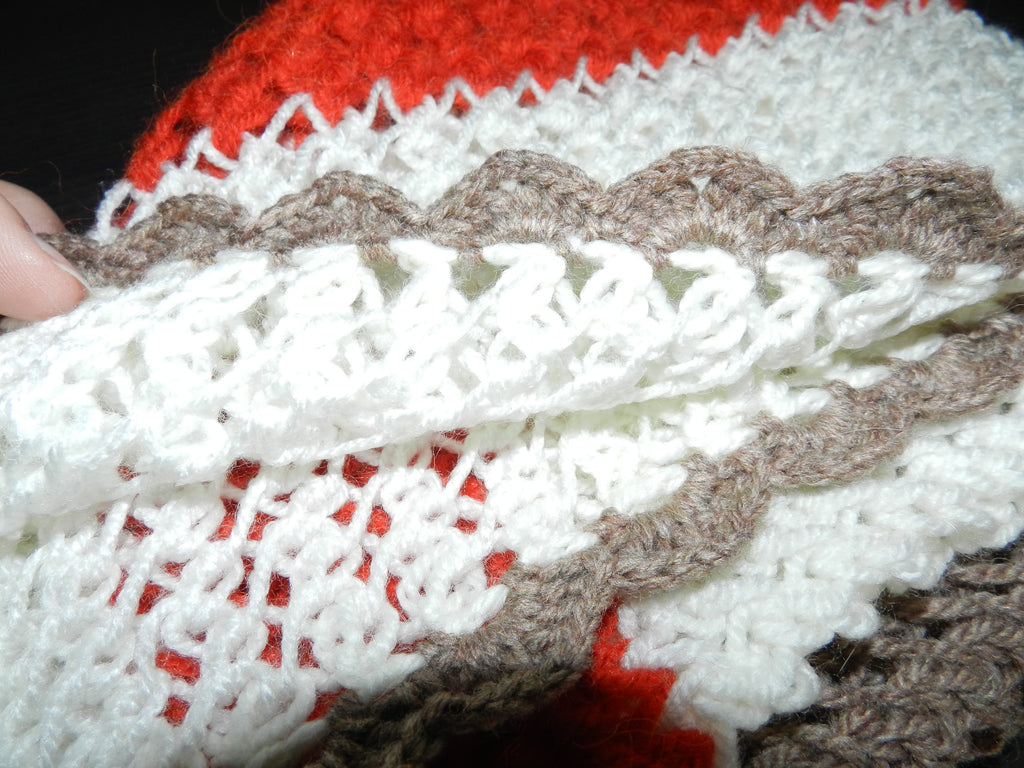 Châle Crochet Tricolore