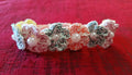Bracelet Fleuri "Jardin de Perles" – Dentelle de Coton Crochetée Main & Perles Nacrées