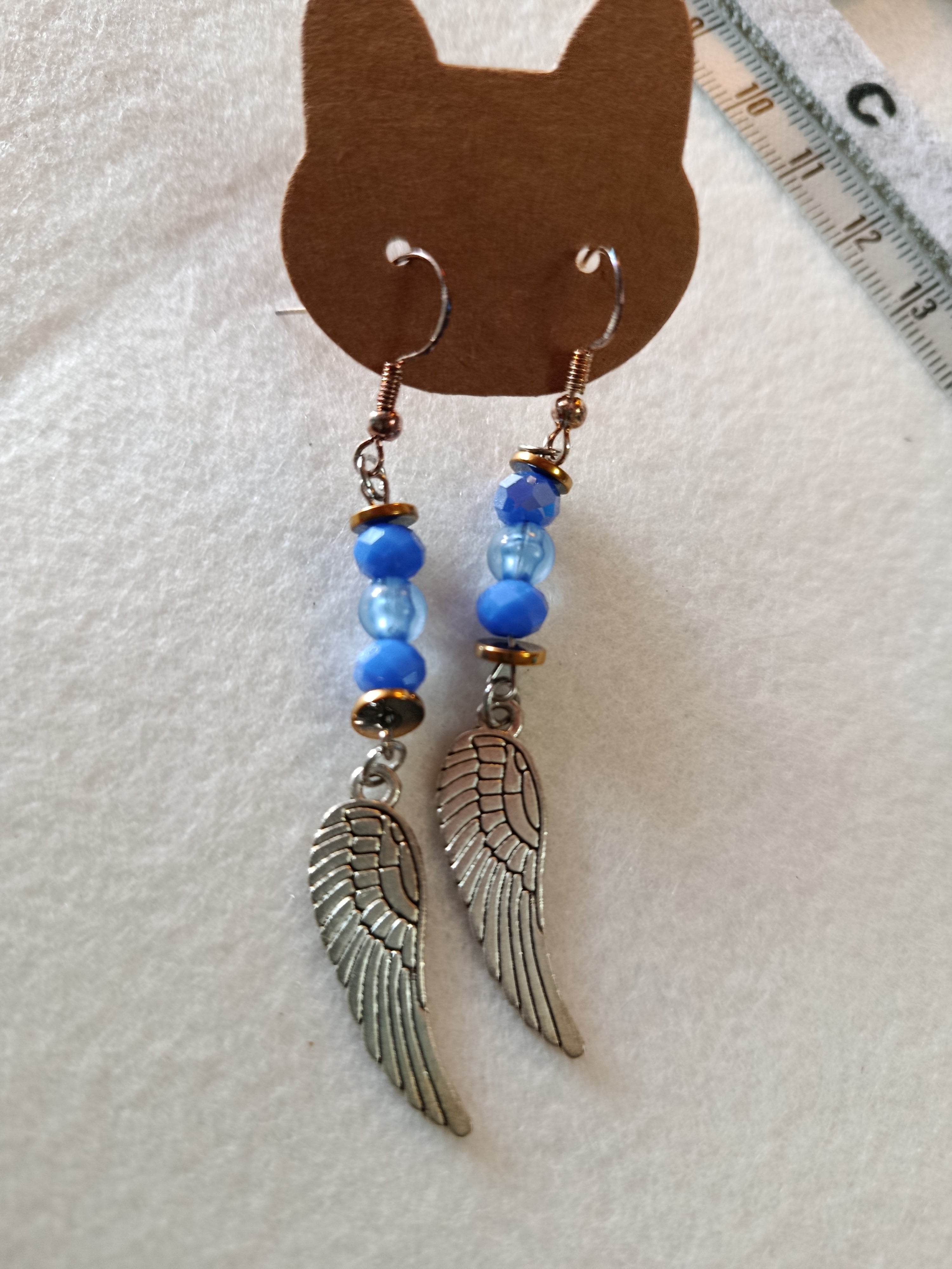 Boucles d'Oreilles Ailes de Cobalt