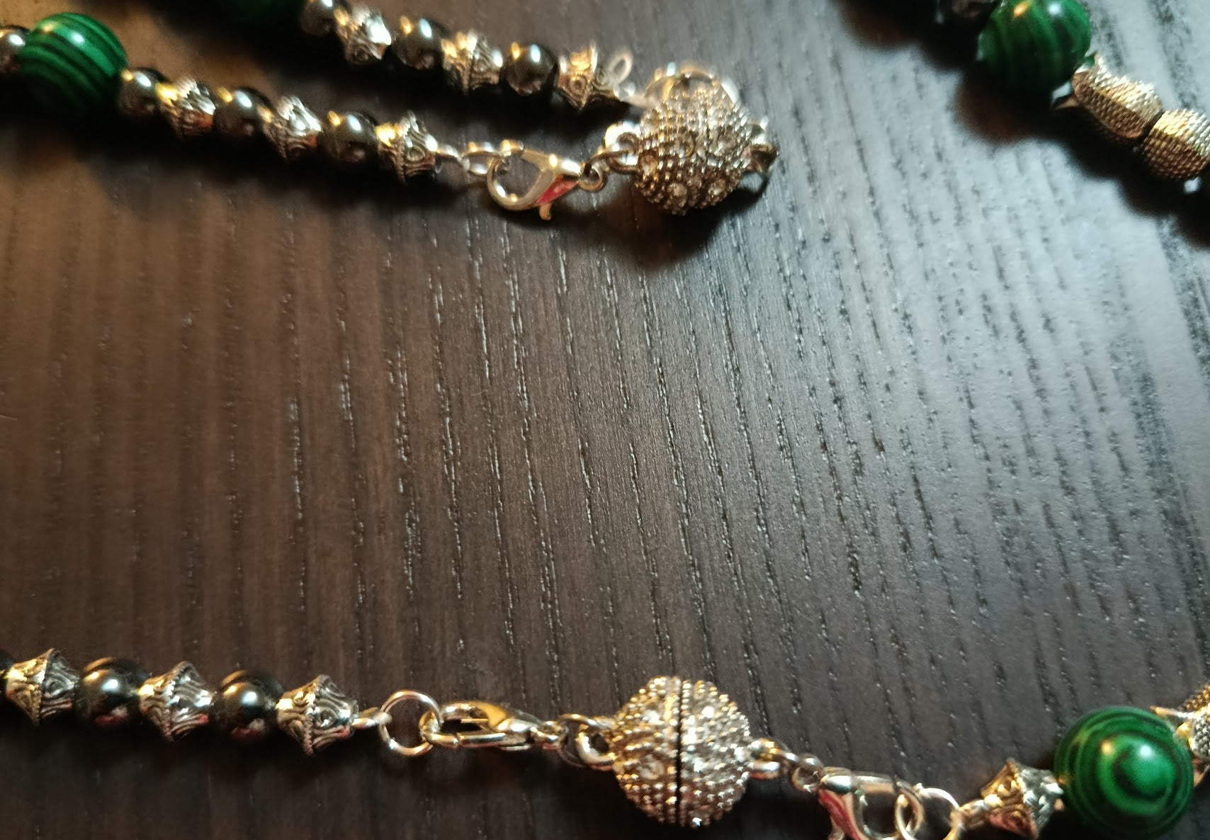 Parure "Malachite Impériale" – Élégance et confort (Modèle Grande Taille)