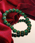 Bracelet "L'Ombre de Malachite" - Atelier Éclat Nomade
