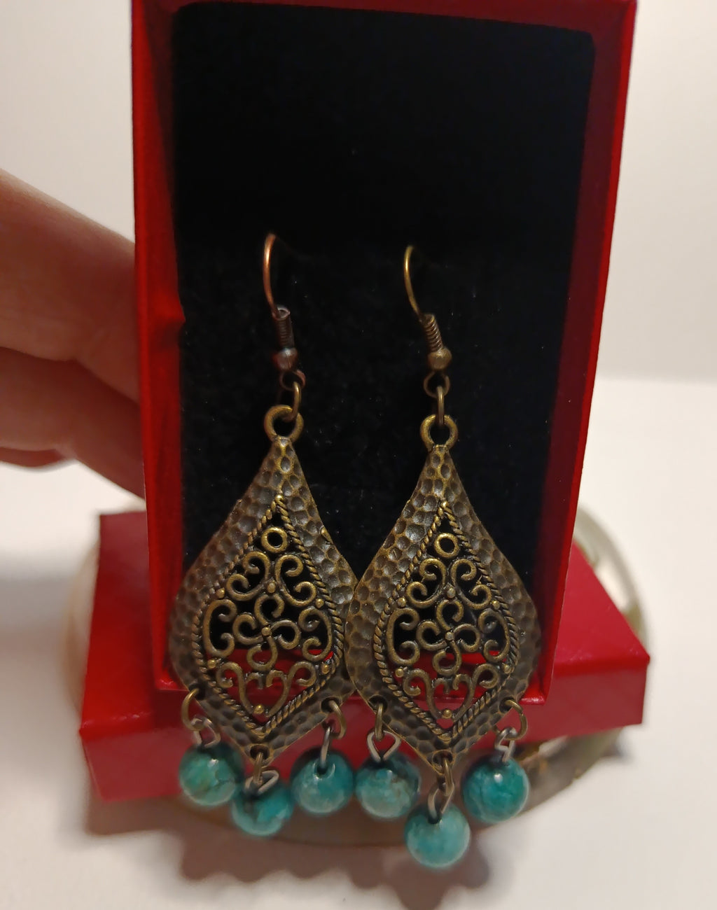 Boucles d'Oreilles Artisanales 'Esprit Nomade' en Turquoise - Atelier Éclat Nomade