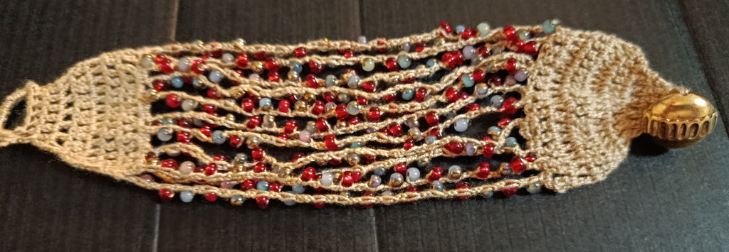 Bracelet Manchette Crochet & Rocailles
