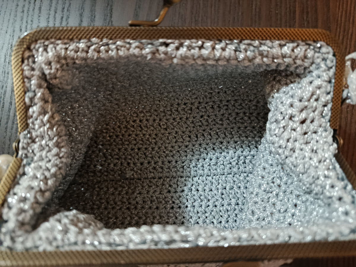Sac de soirée en crochet « Meilyn » – Pièce unique
