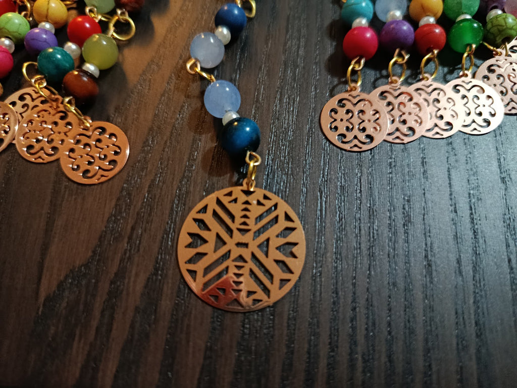 EBRULI – Collier crocheté multicolore ajustable