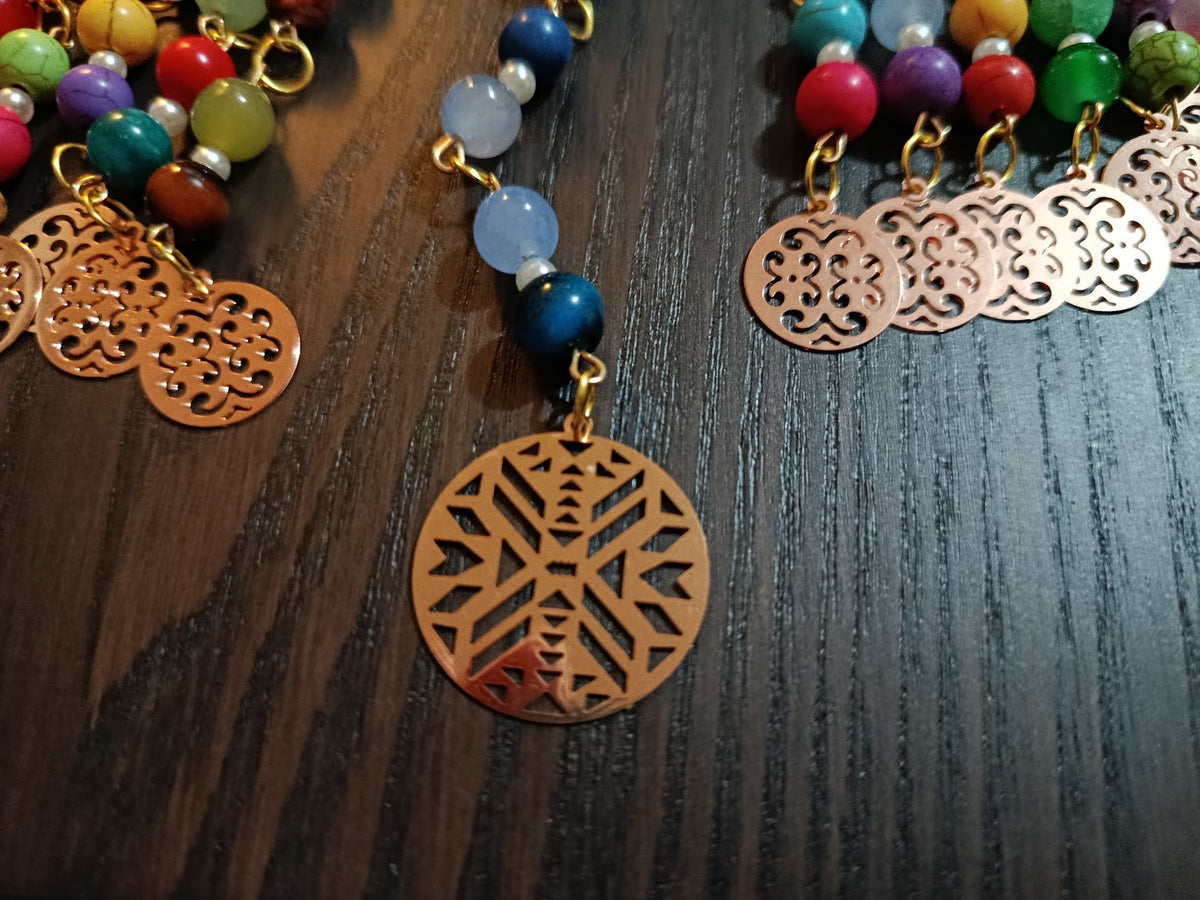 EBRULI – Collier crocheté multicolore ajustable