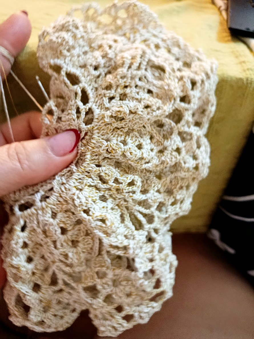 Manchettes Poignets Volants "Marquise" – Dentelle de Coton Fait Main & Perles