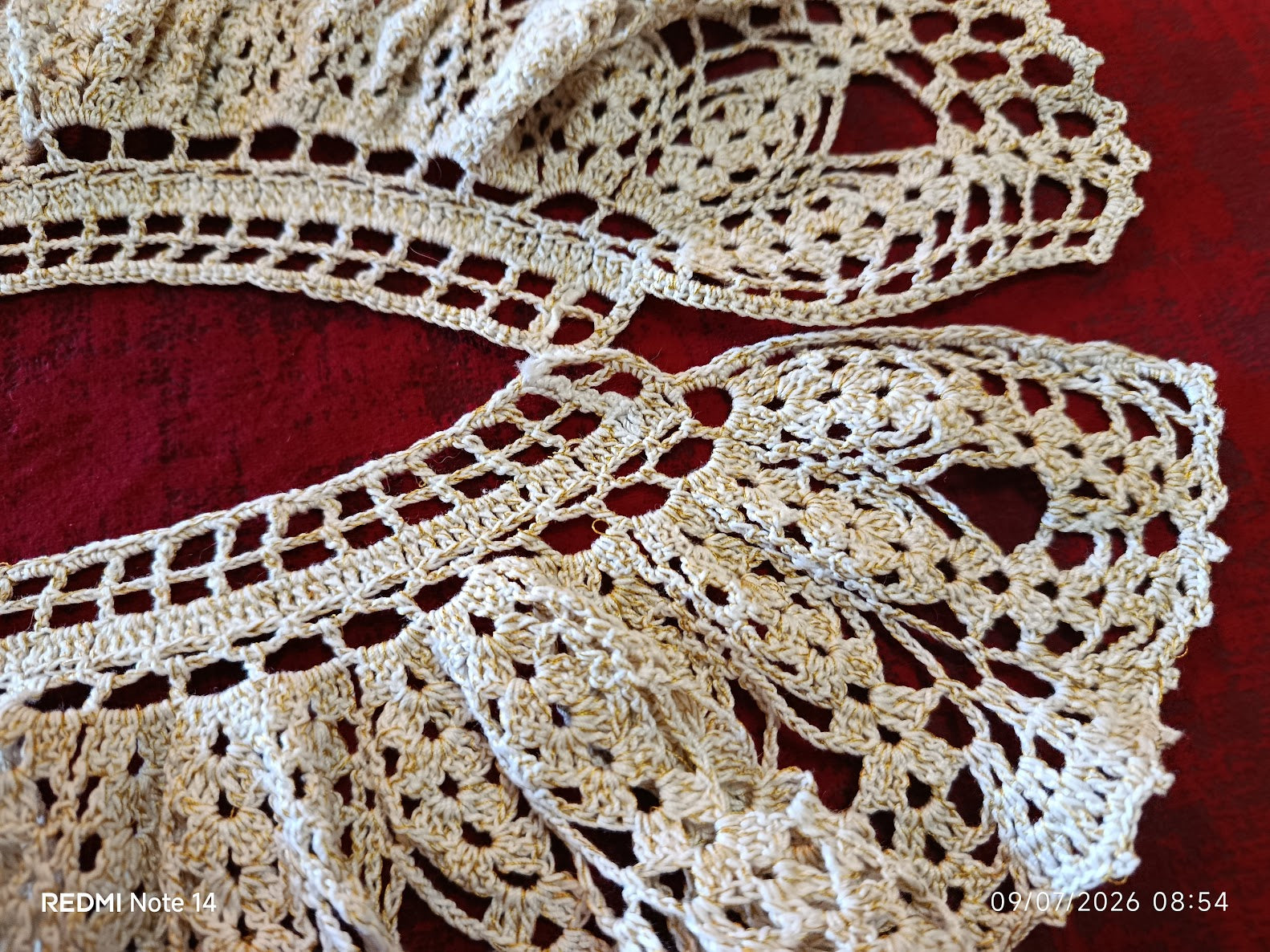 Manchettes Poignets Volants "Marquise" – Dentelle de Coton Fait Main & Perles