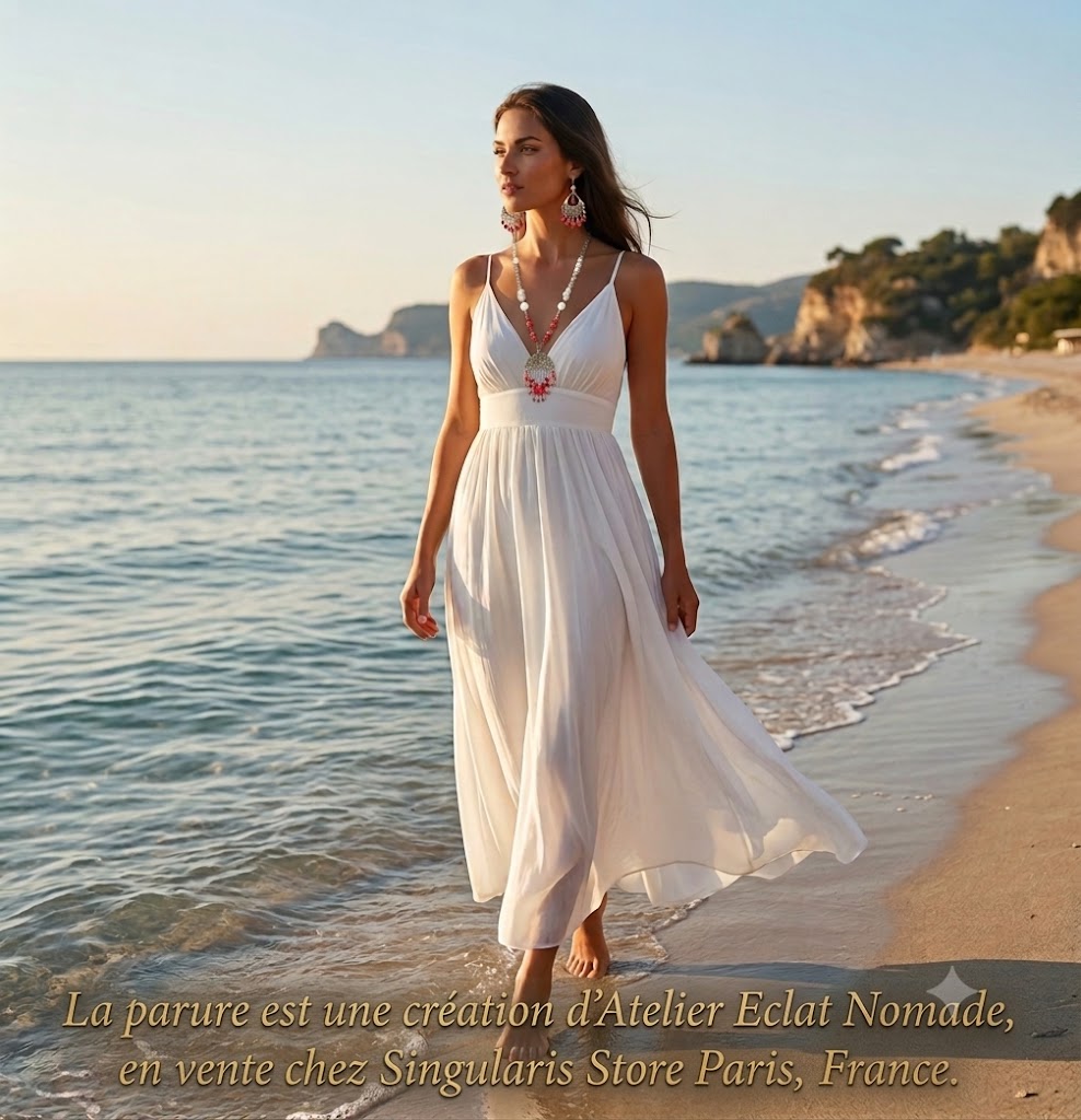 Parure Éclat Nomade (Sautoir & Boucles d'Oreilles)