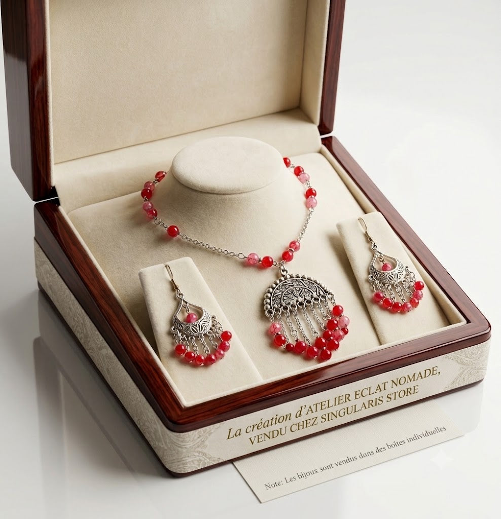 Parure Éclat Nomade (Sautoir & Boucles d'Oreilles)