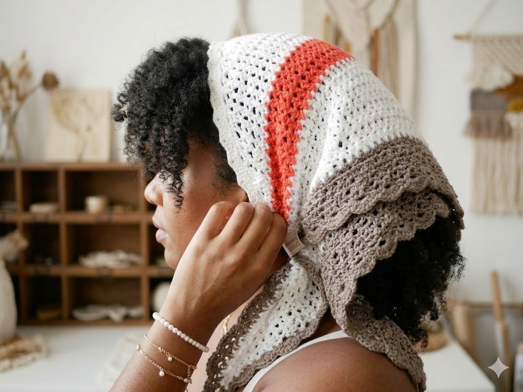 Châle Crochet Tricolore