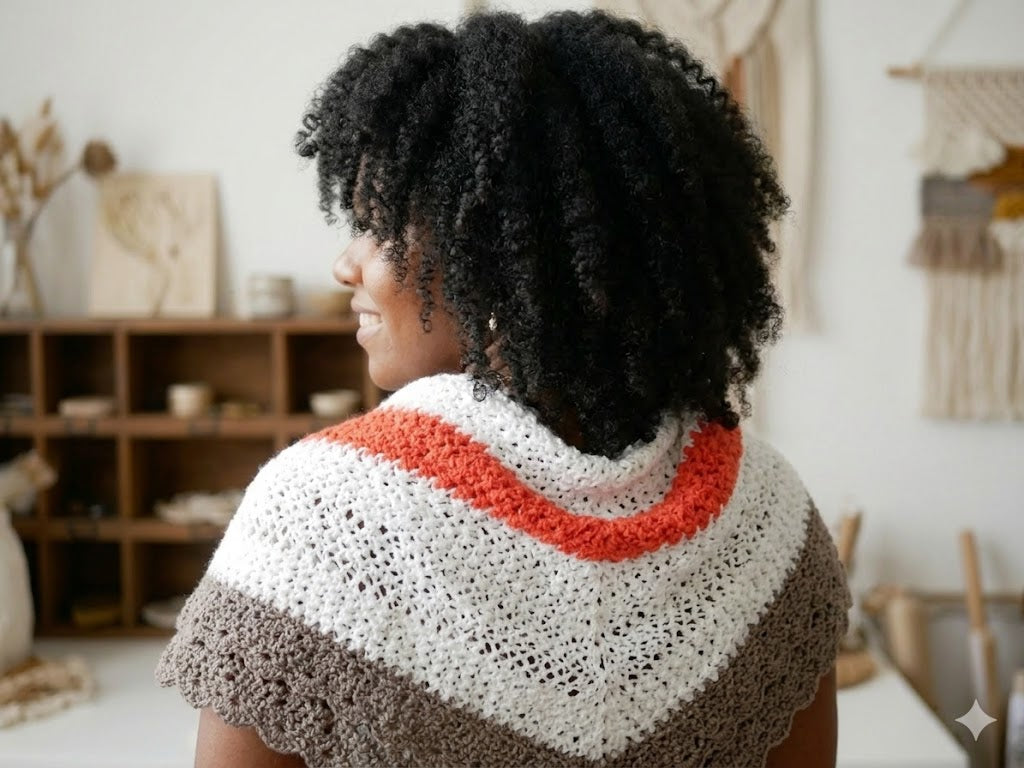 Châle Crochet Tricolore