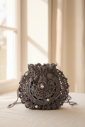 Sac artisanal au crochet « Fleur de Perle » – Pièce unique